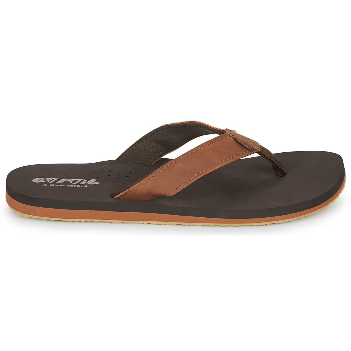 Men's Flip Flops Cool shoe Brown