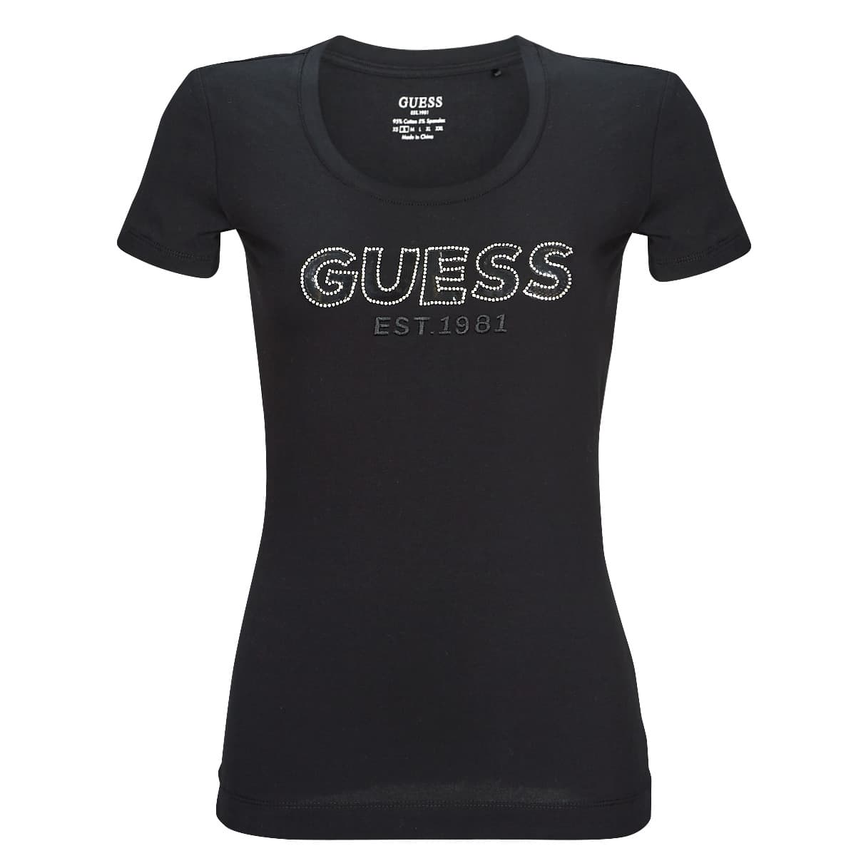 T-shirt με κοντά μανίκια Guess SS RN MESH LOGO TEE
