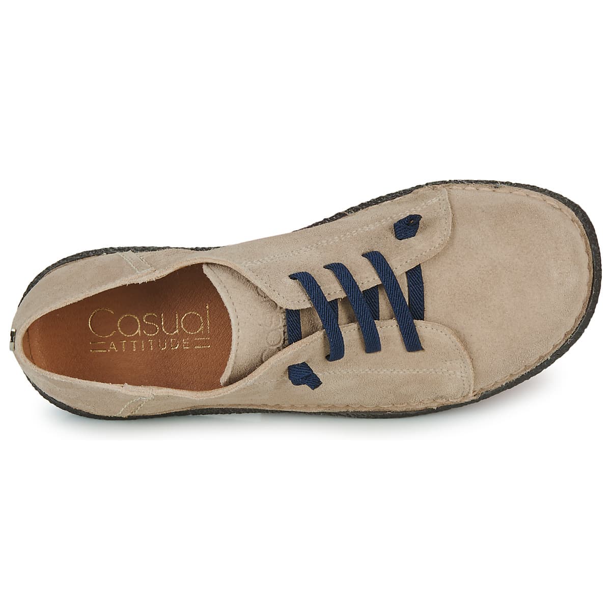 Women's Derby Shoes Casual Attitude Beige