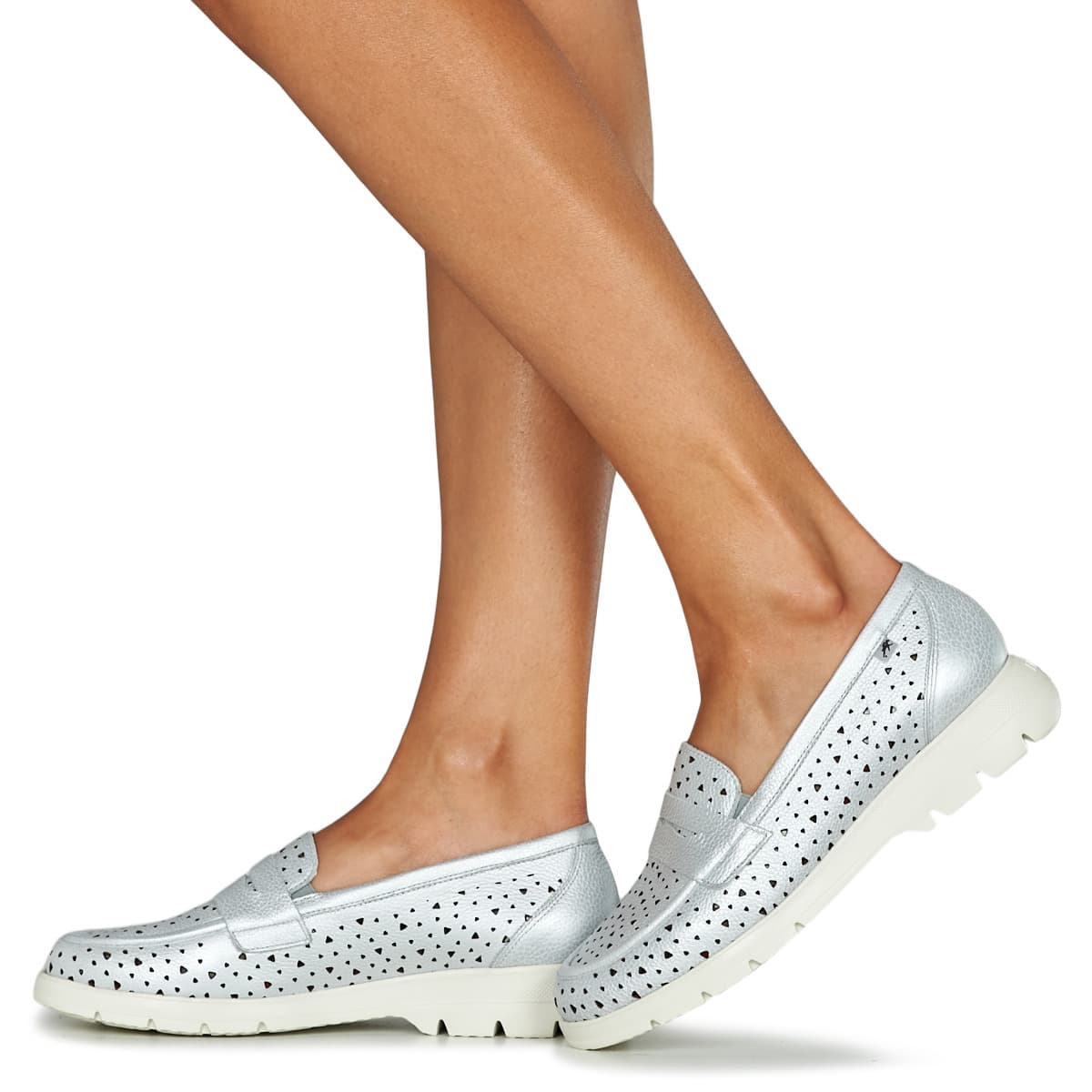 Women's Loafers Fluchos Silver
