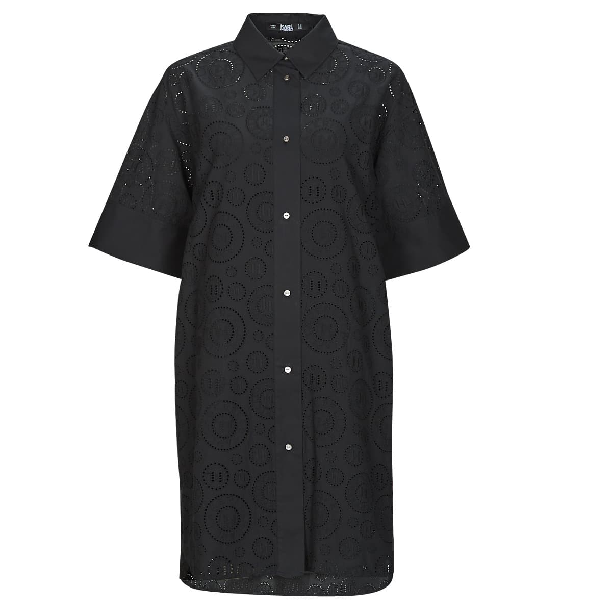 Κοντά Φορέματα Karl Lagerfeld BRODERIE ANGLAISE SHIRTDRESS