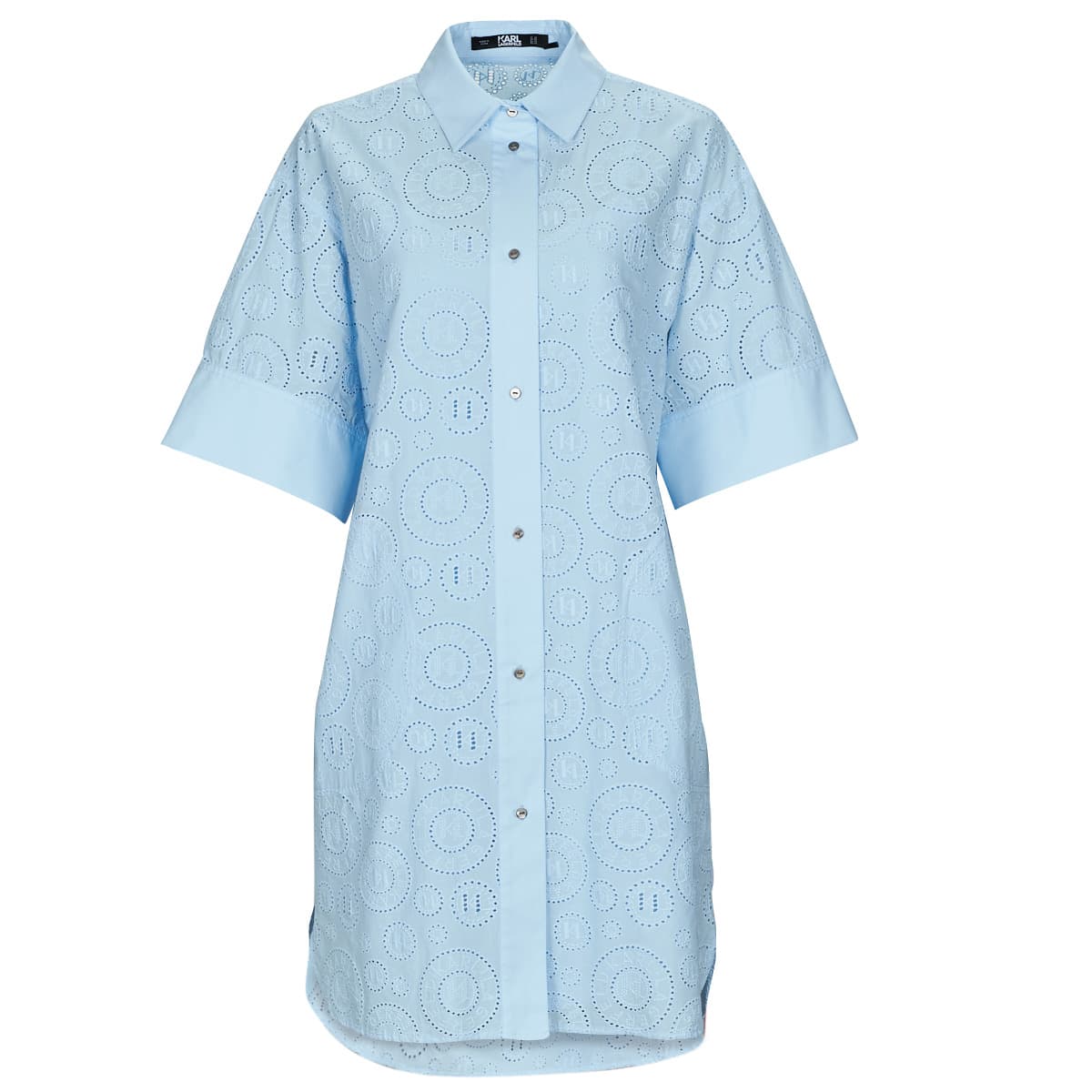 Κοντά Φορέματα Karl Lagerfeld BRODERIE ANGLAISE SHIRTDRESS