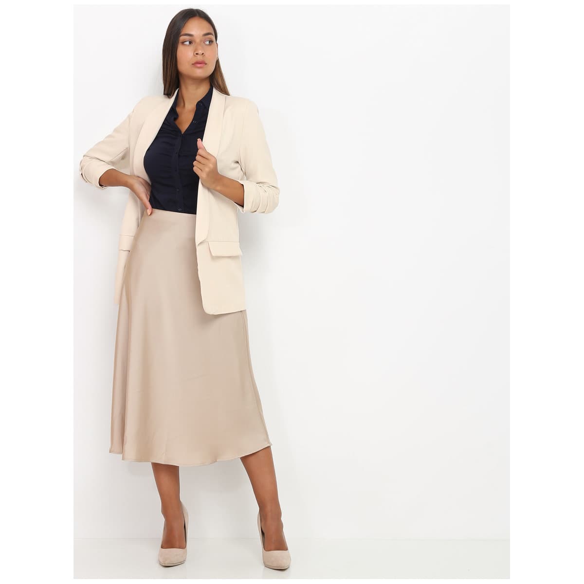 Women's Blazers La Modeuse Beige