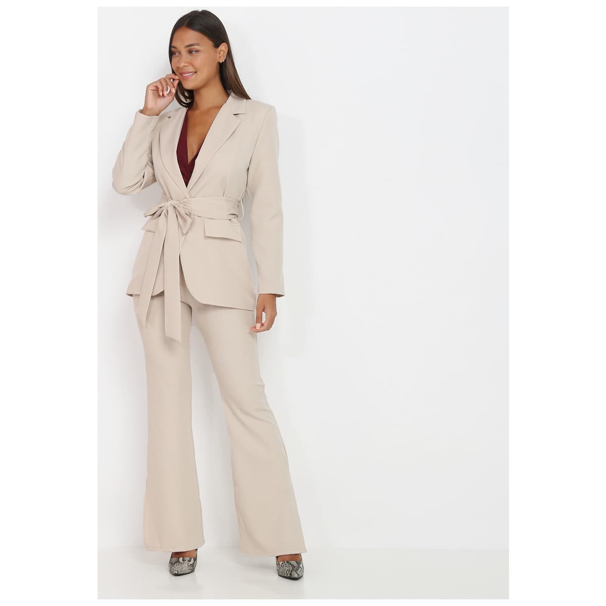 Women's Blazers La Modeuse Beige