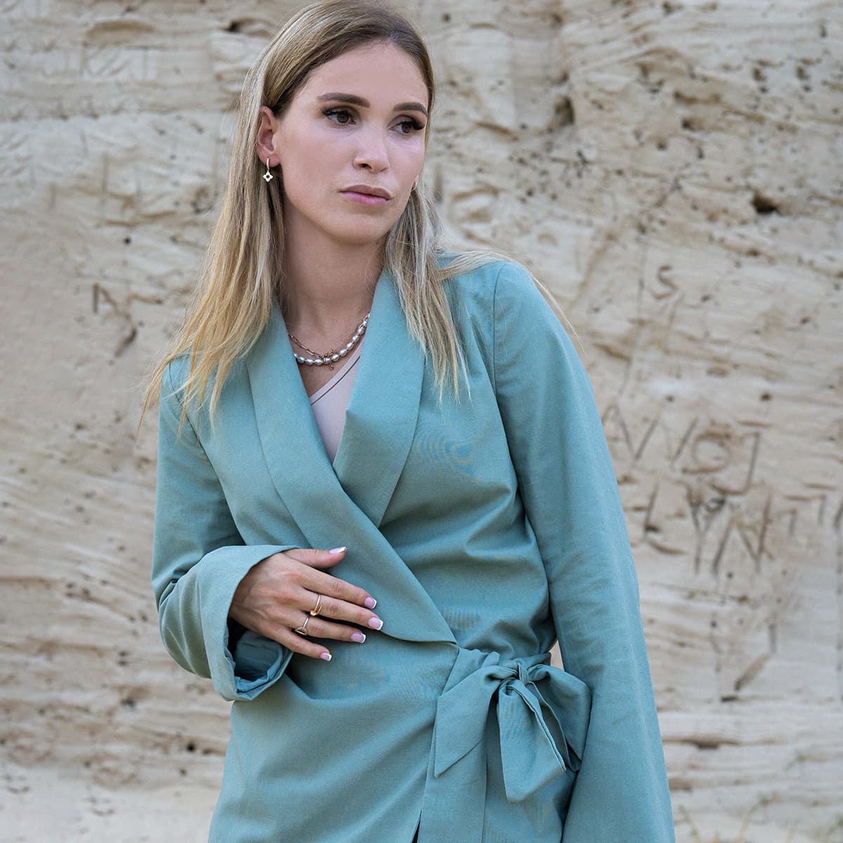 Women's Blazers THEAD. Beige