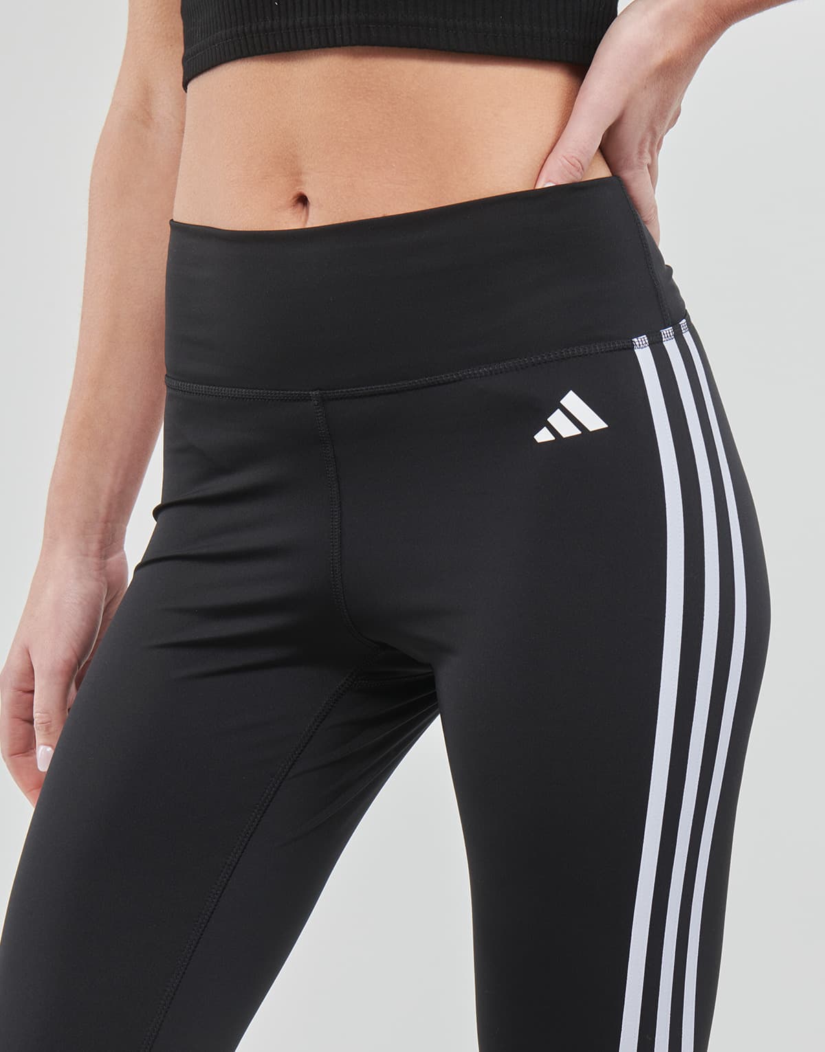 Adidas Training Γυναικείο Cropped Κολάν Ψηλόμεσο Μαύρο HT5438