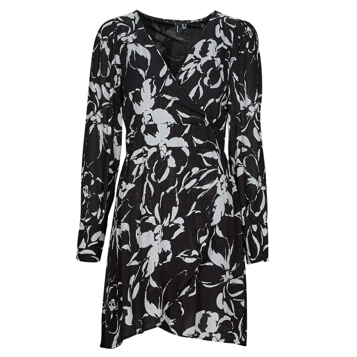 ΦΟΡΕΜΑ VERO MODA POLLIANA LS SHORT DRESS BLACK VERO MODA