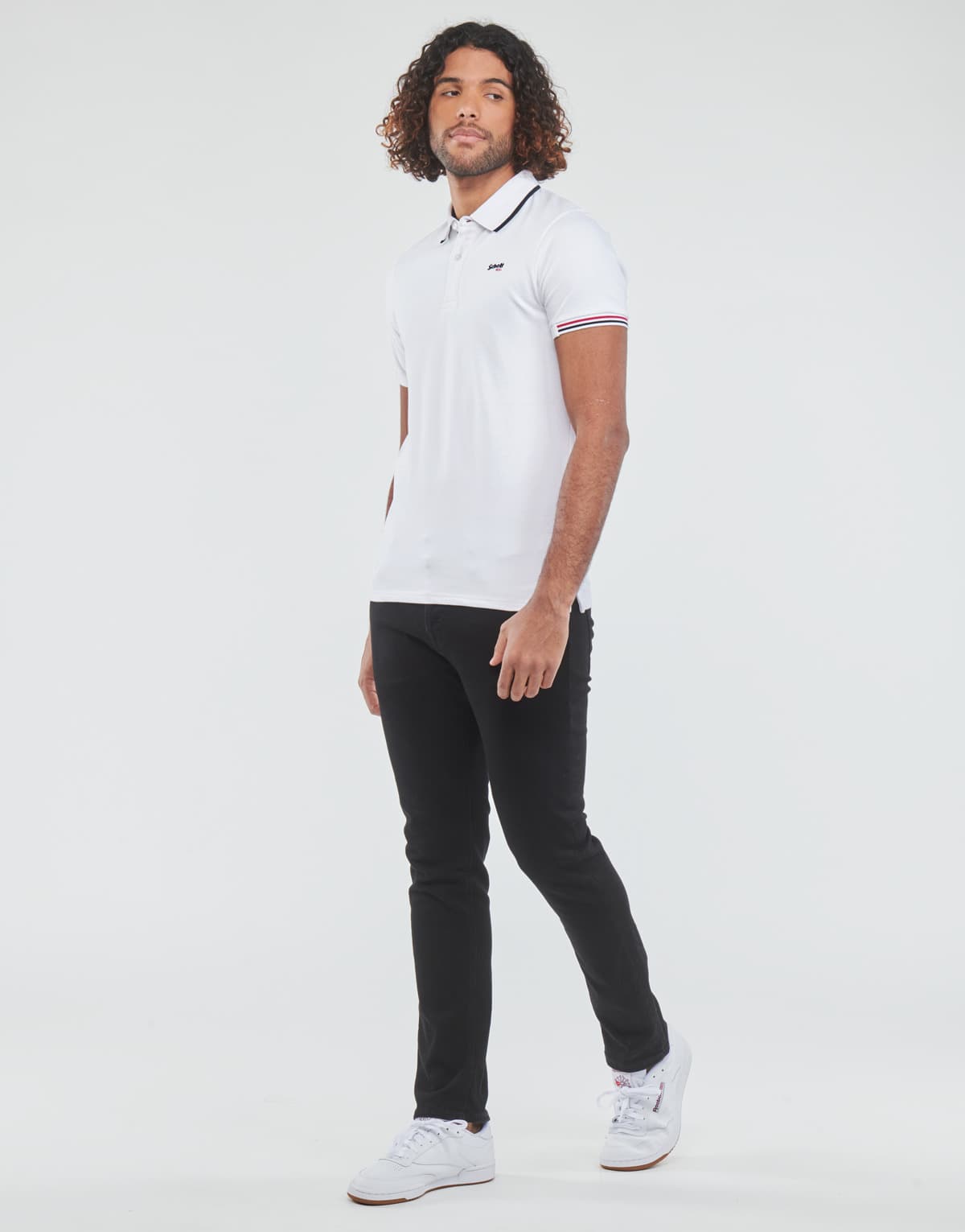 Men's Polo Shirts Schott White