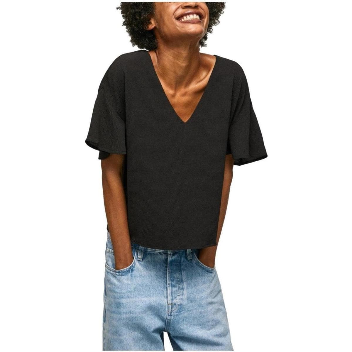 Women's T-Shirts Pepe Jeans Black