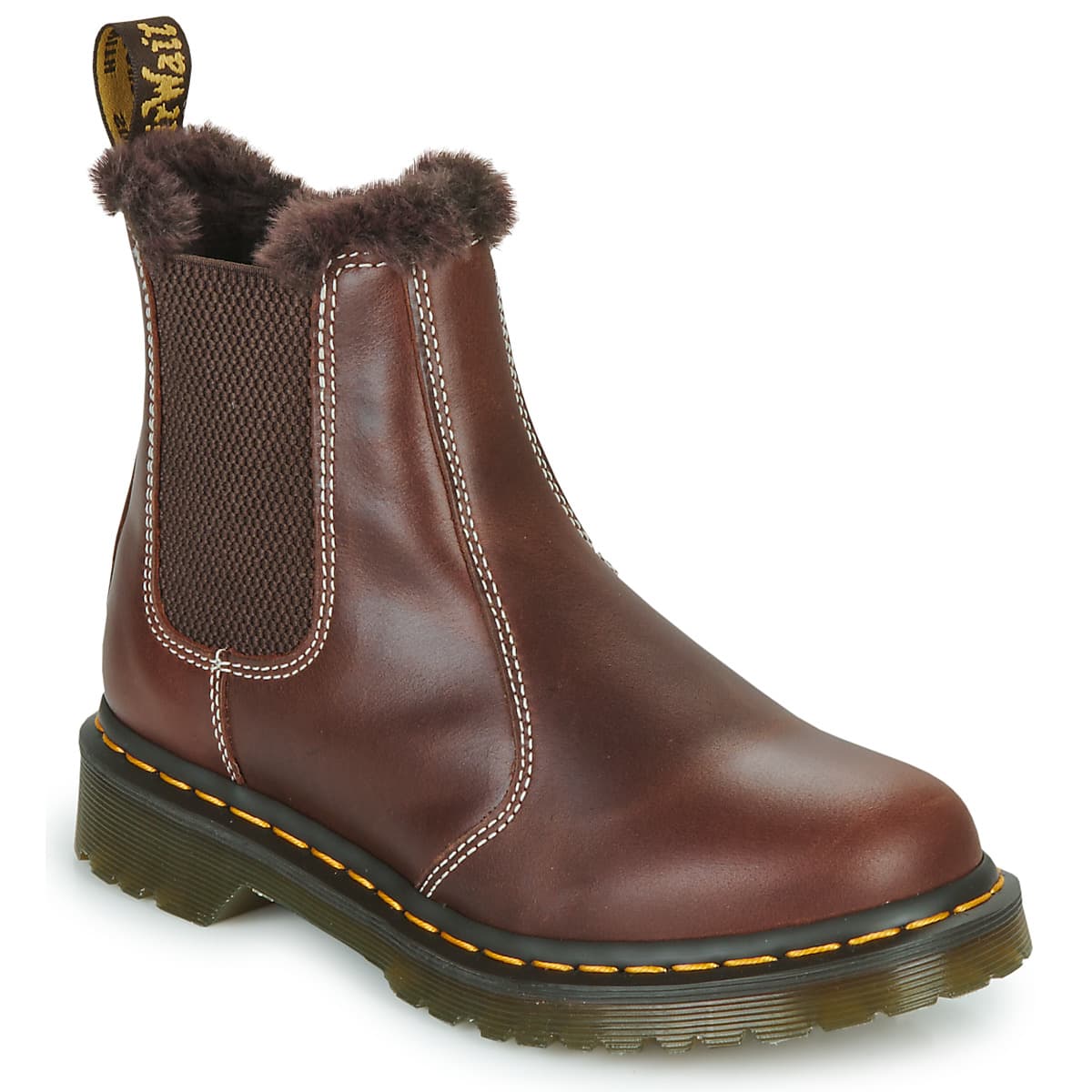 Μπότες Dr. Martens 2976 SERENA DARK BROWN CLASSIC PULL UP