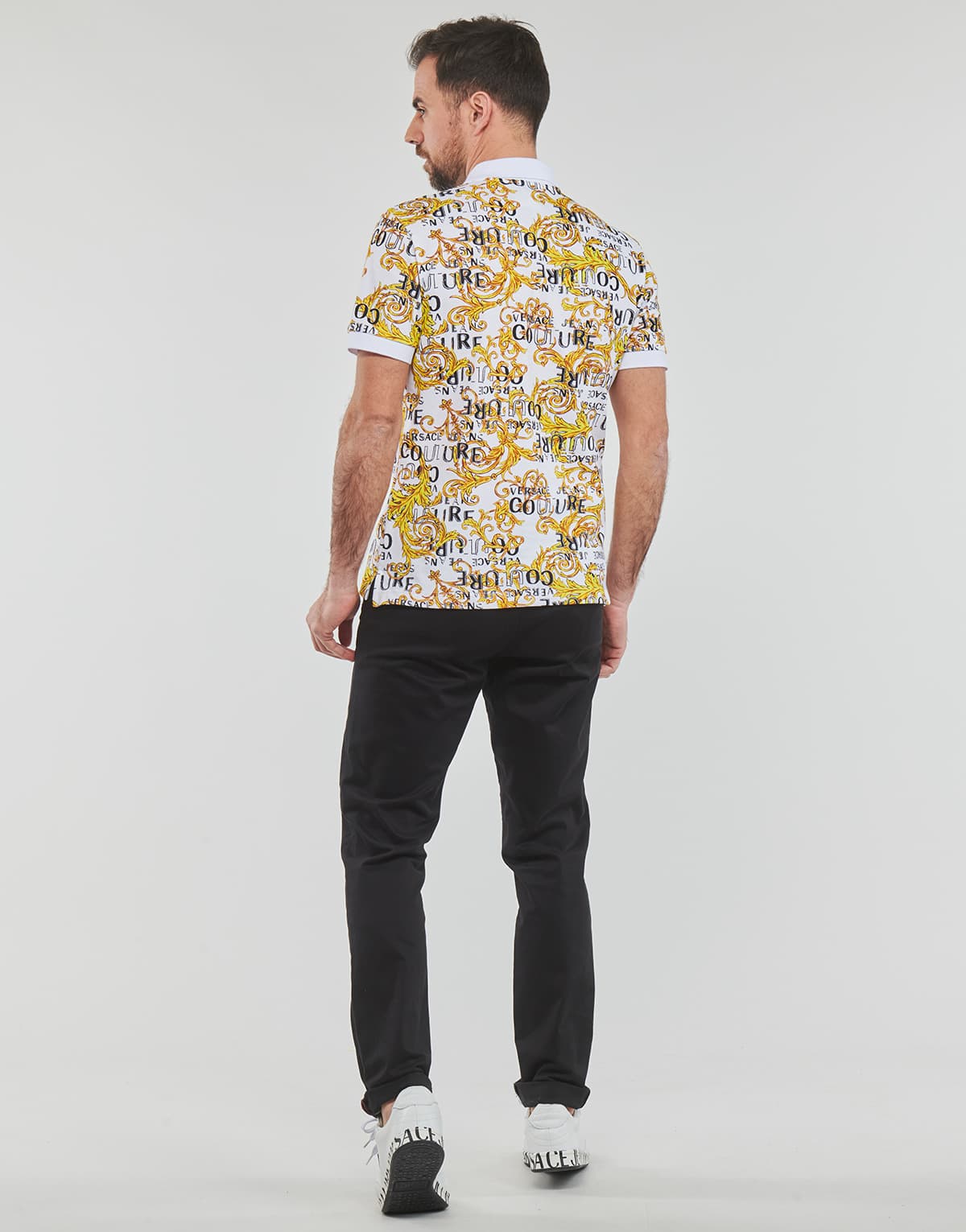 Men's Polo Shirts Versace Jeans Couture White