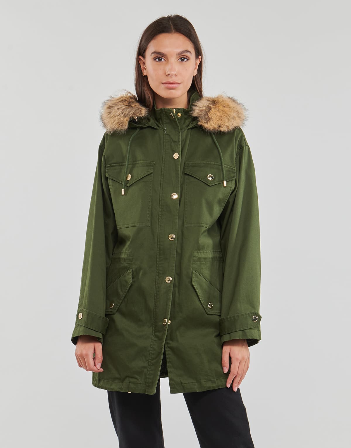 Women's Parkas Michael Kors Khaki