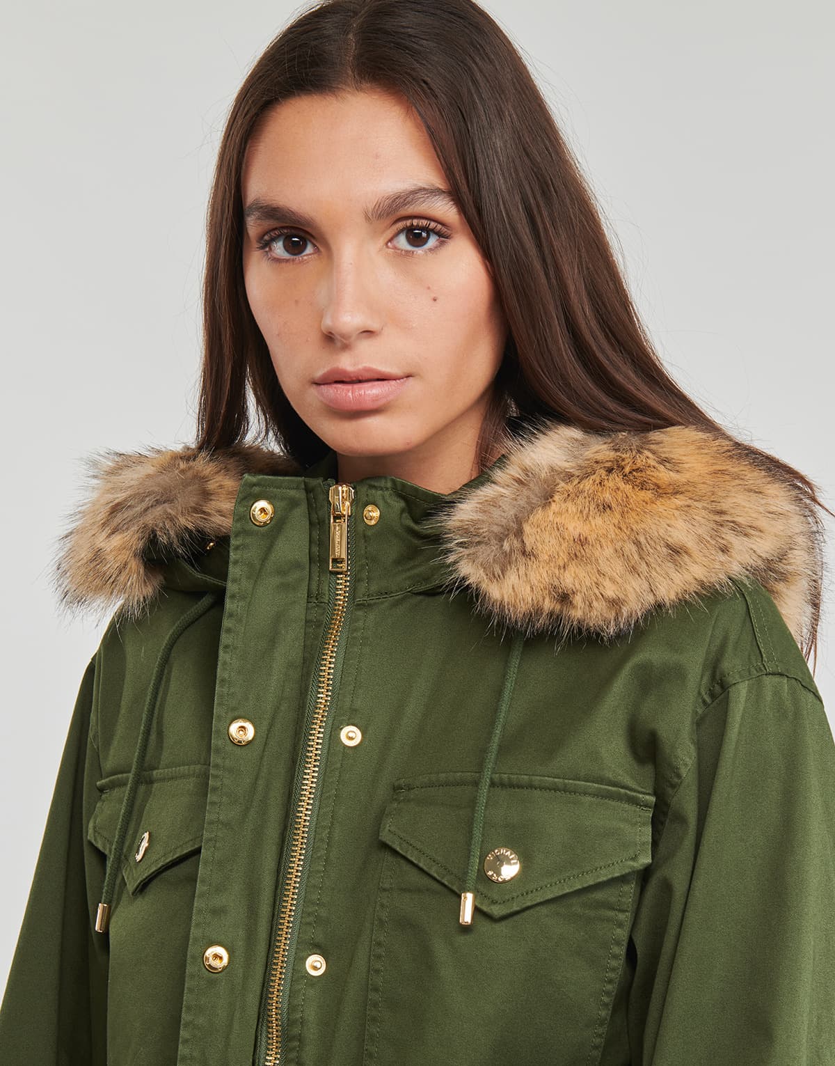 Women's Parkas Michael Kors Khaki