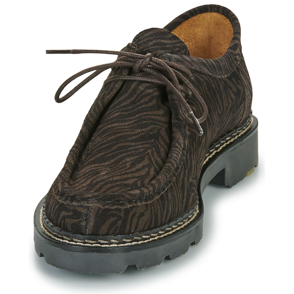 Women's Derby Shoes Pellet Brown