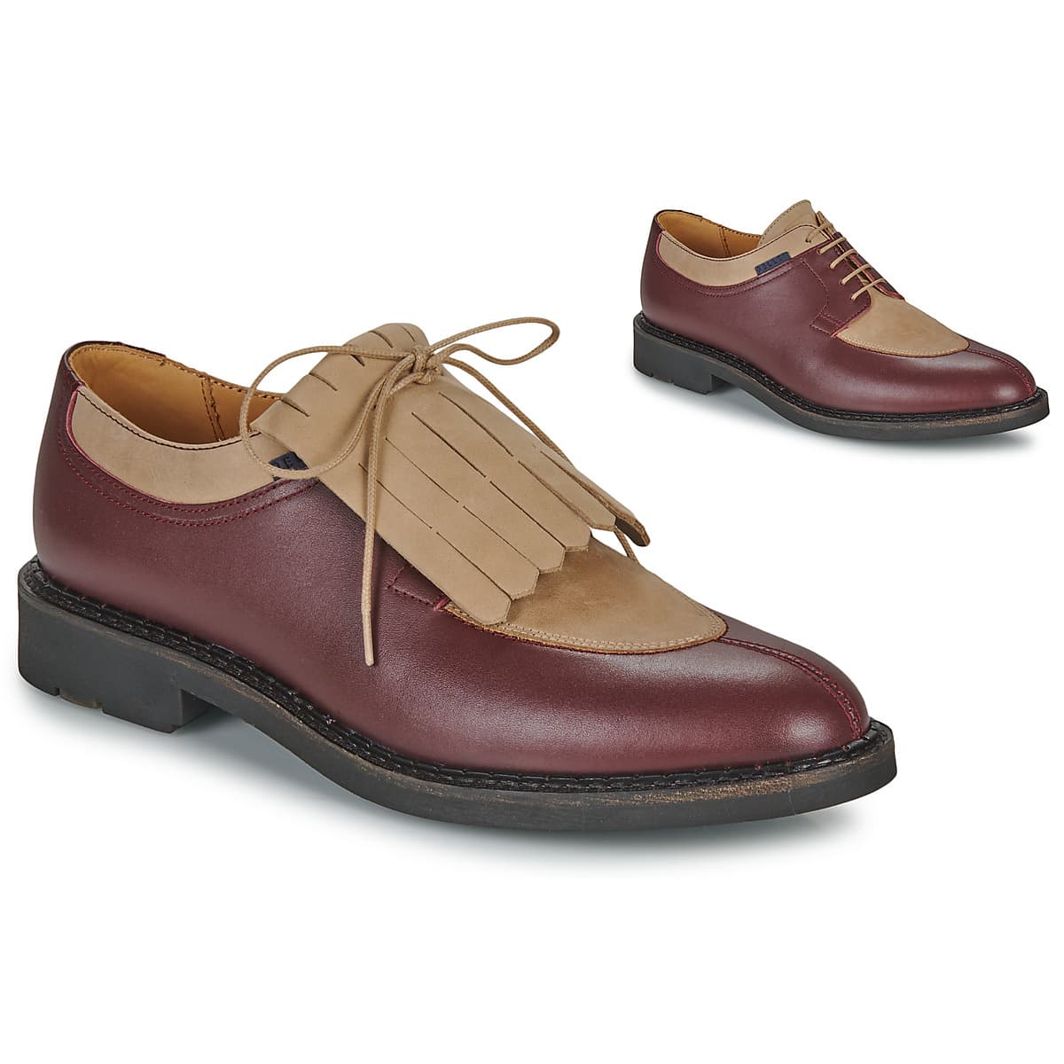 Women's Derby Shoes Pellet Bordeaux