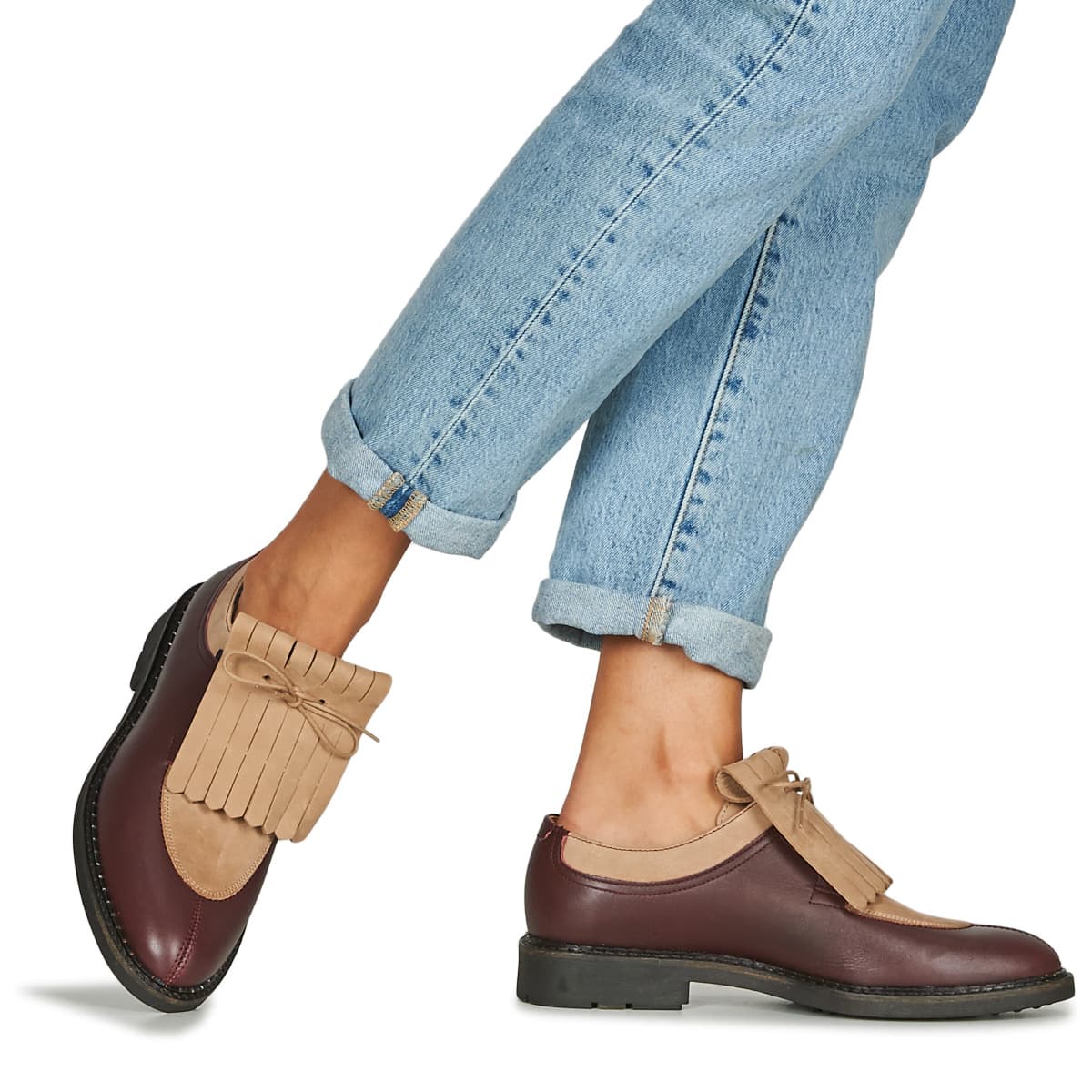 Women's Derby Shoes Pellet Bordeaux