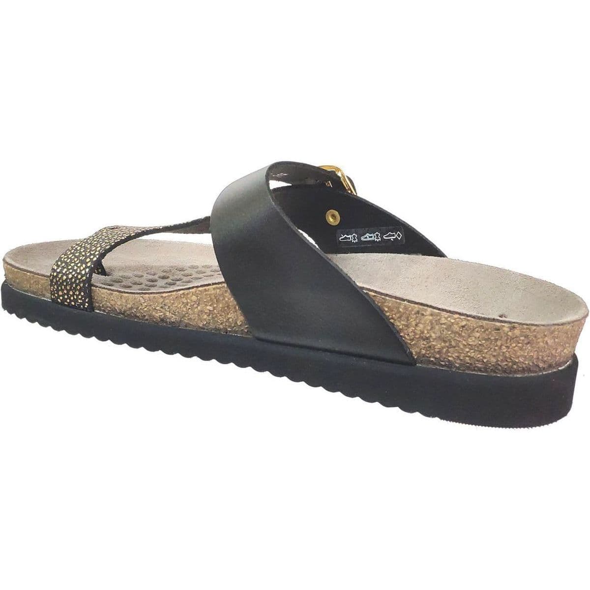 Women's Flip Flops Mephisto Black