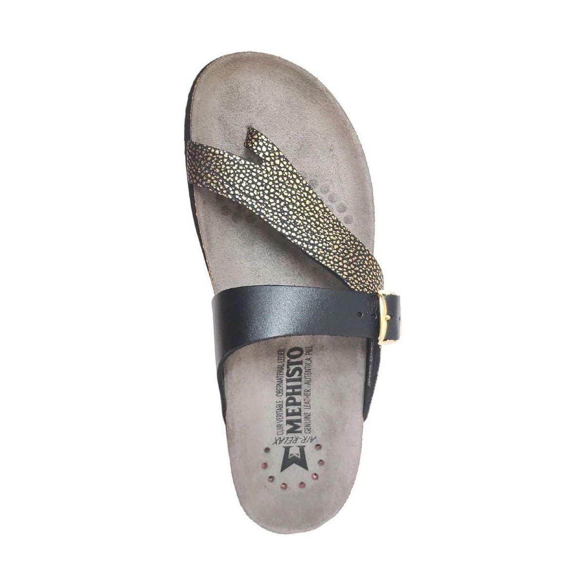 Women's Flip Flops Mephisto Black