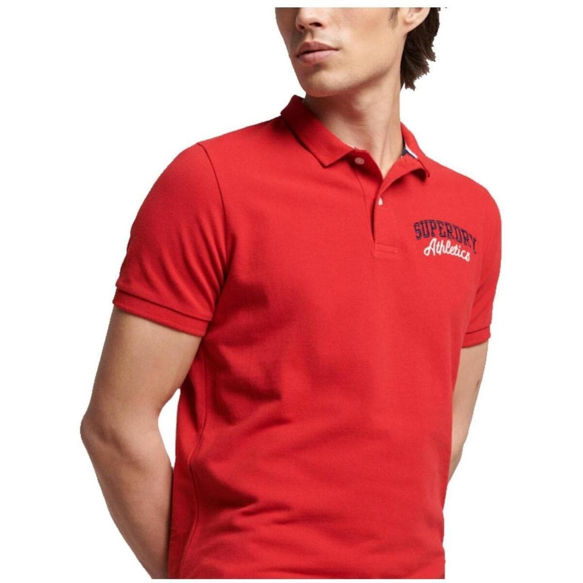 Men's Polo Shirts Superdry Red