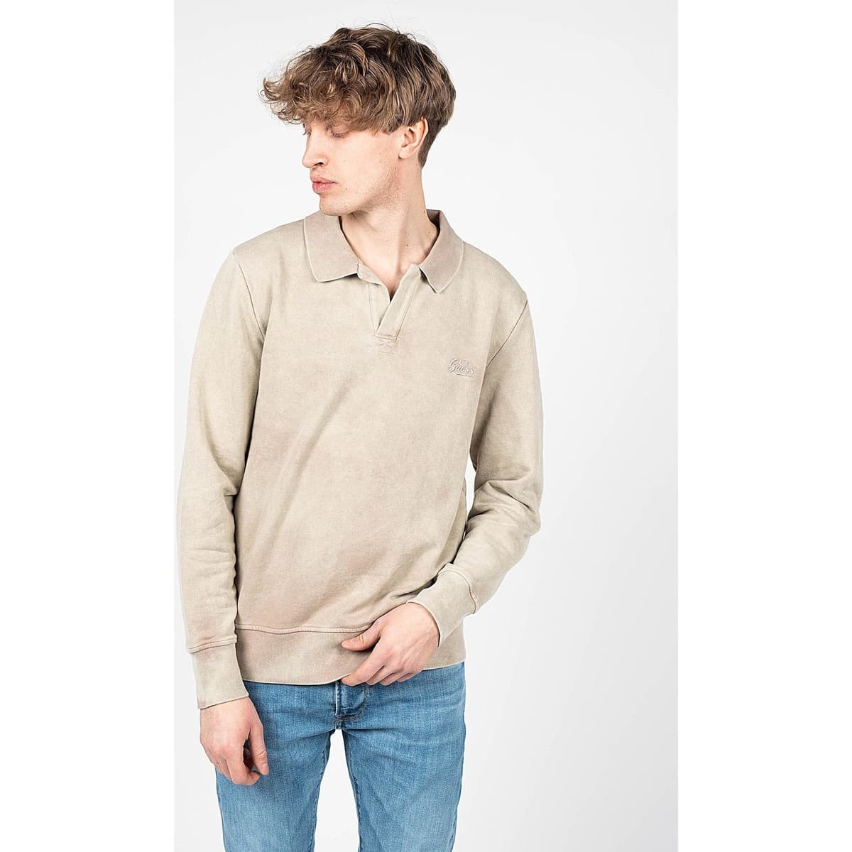 Men's Polo Shirts Guess Beige