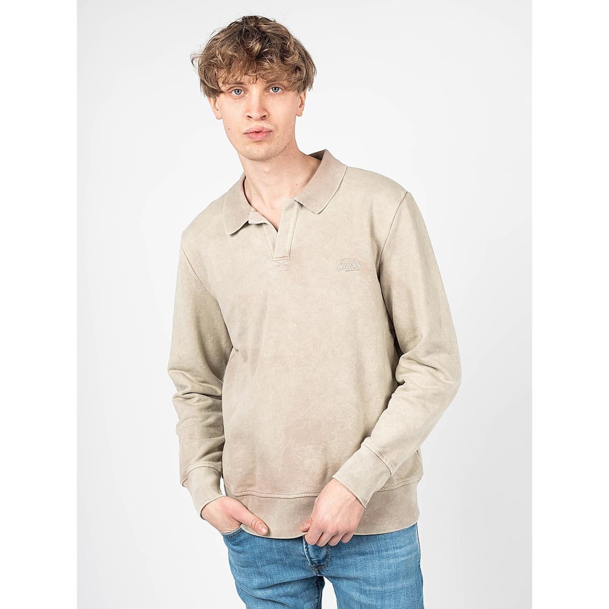 Men's Polo Shirts Guess Beige