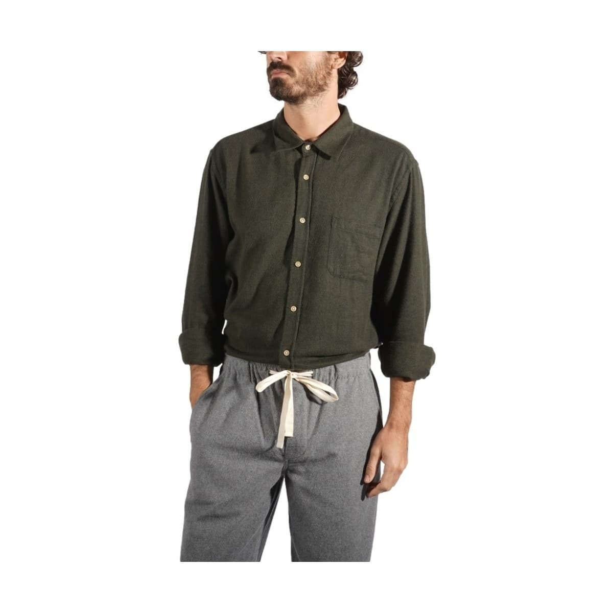 Men's Shirts Portuguese Flannel Green