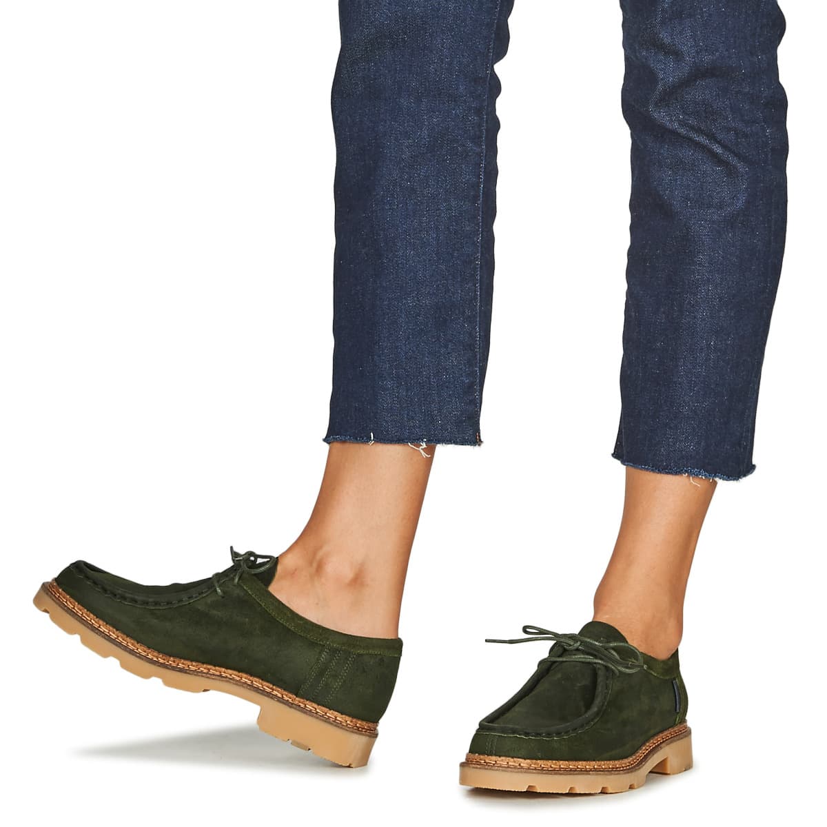 Women's Derby Shoes Pellet Green