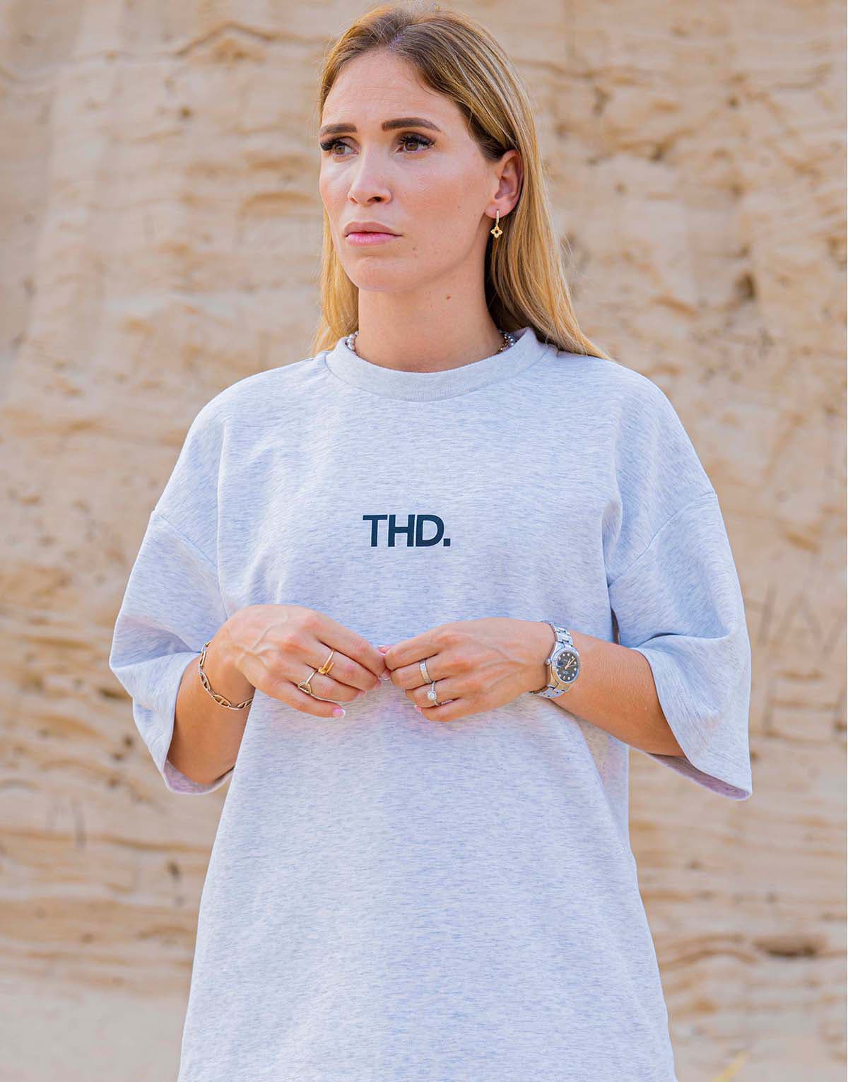 Men's T-Shirts THEAD. Gray