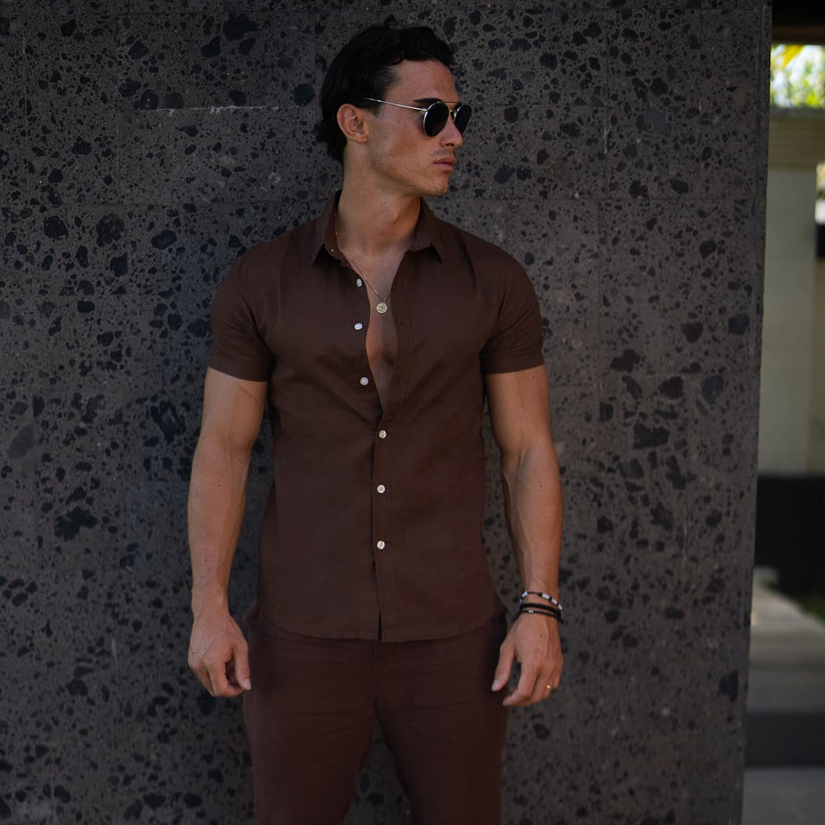 Πουκάμισο με κοντά μανίκια THEAD. BRUCE