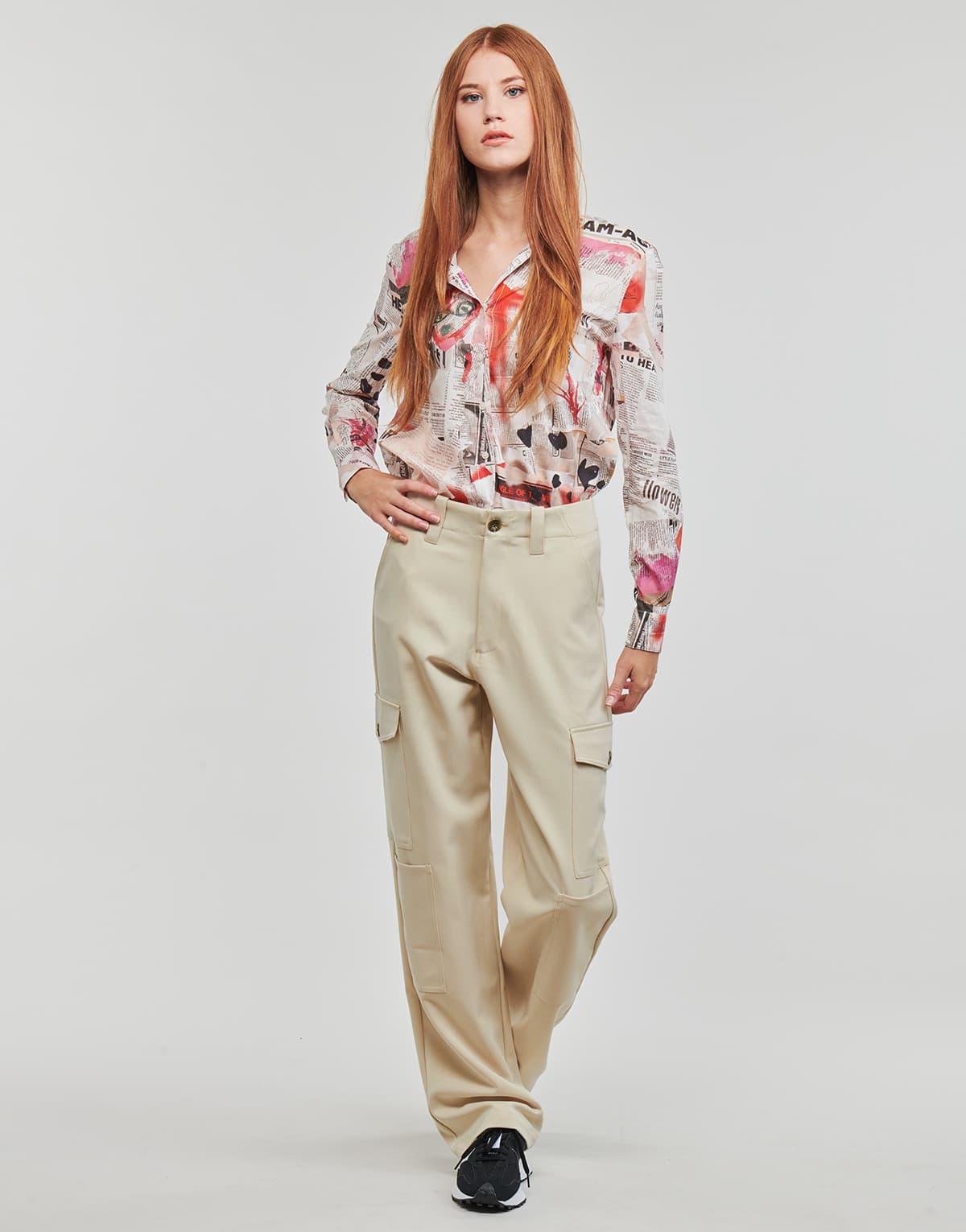 Women's Pants Desigual Beige