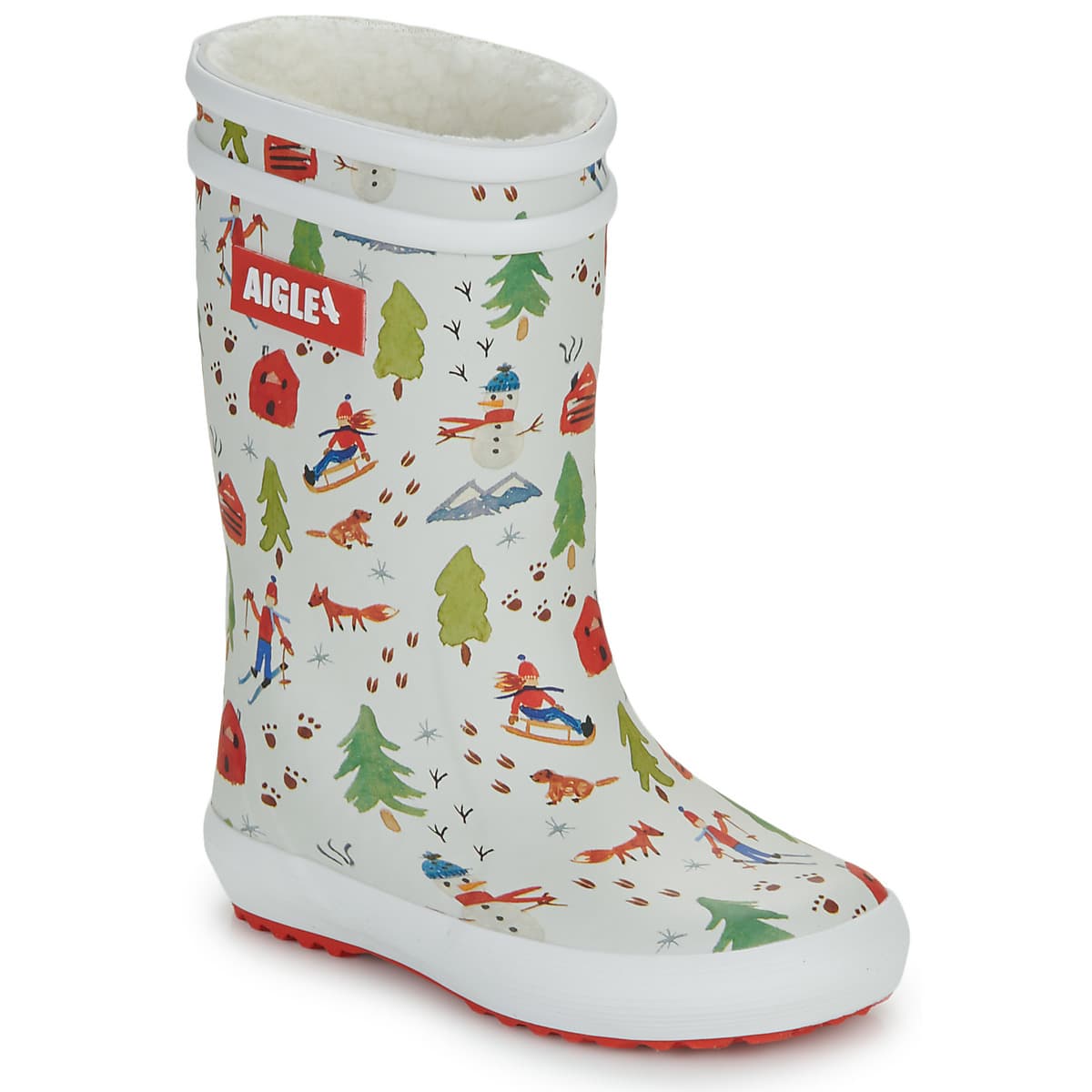 Boys' Wellington Boots Aigle White