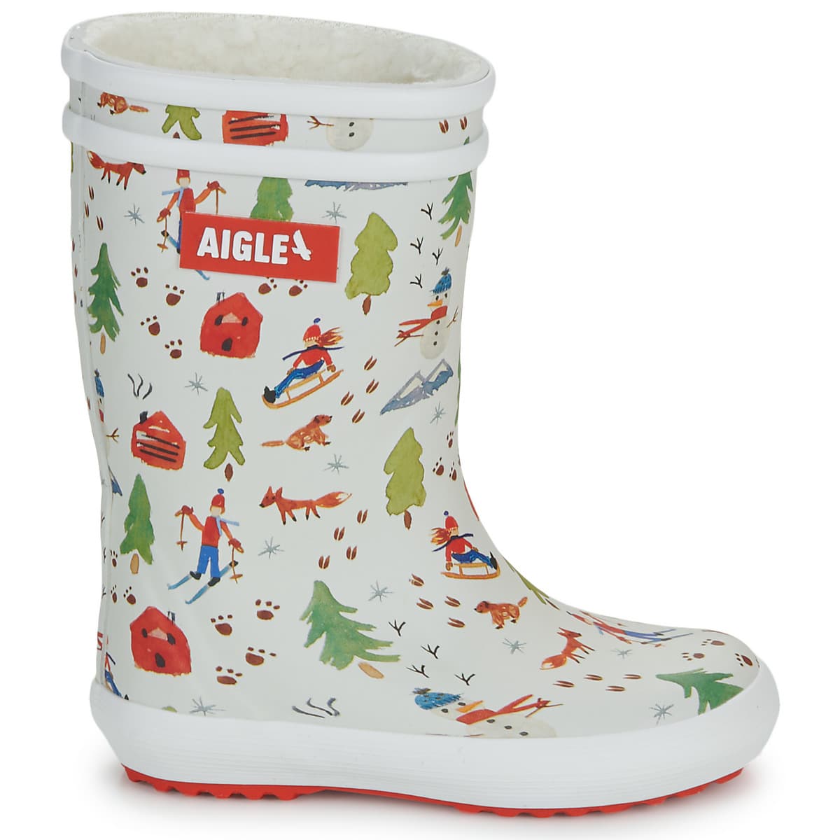 Boys' Wellington Boots Aigle White