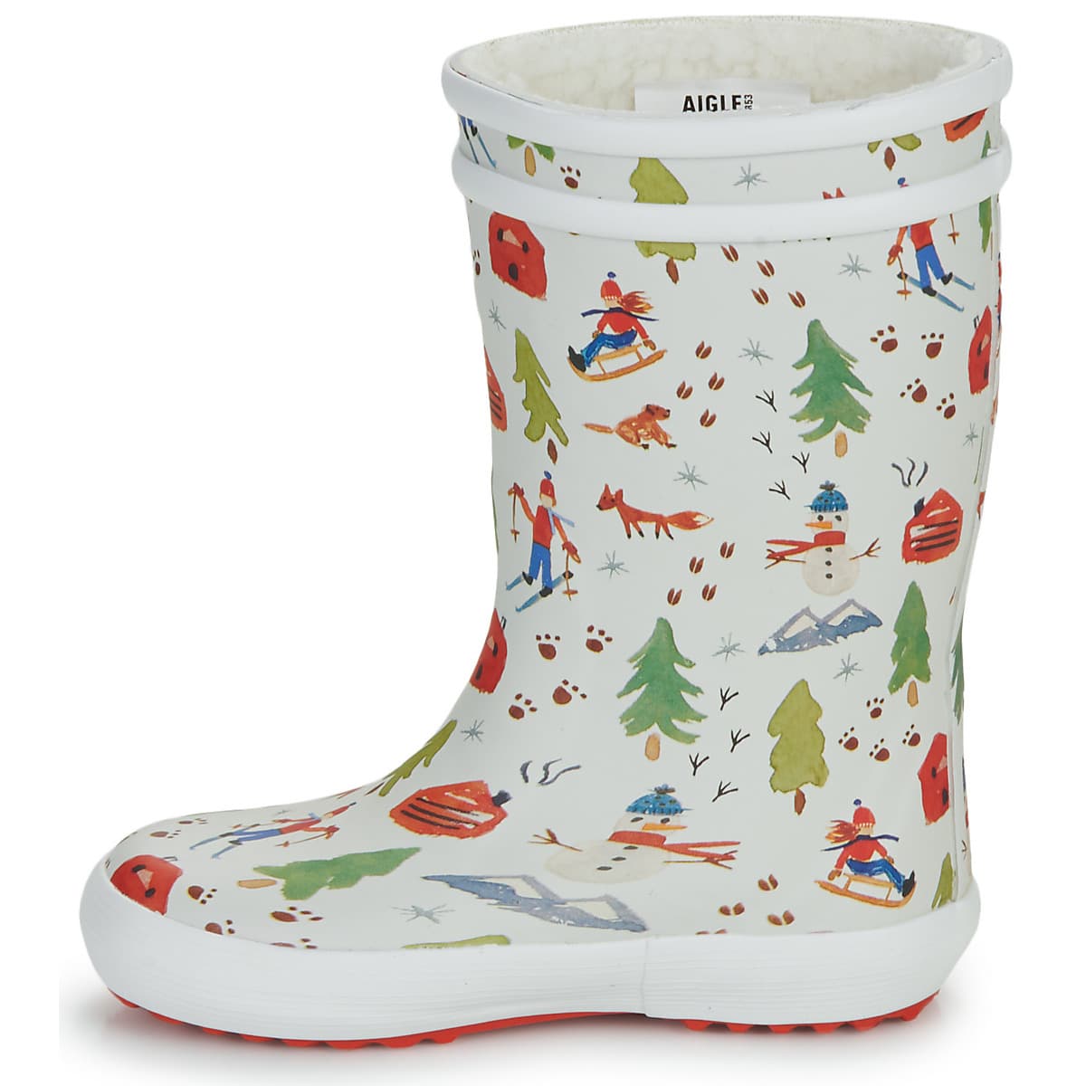 Boys' Wellington Boots Aigle White