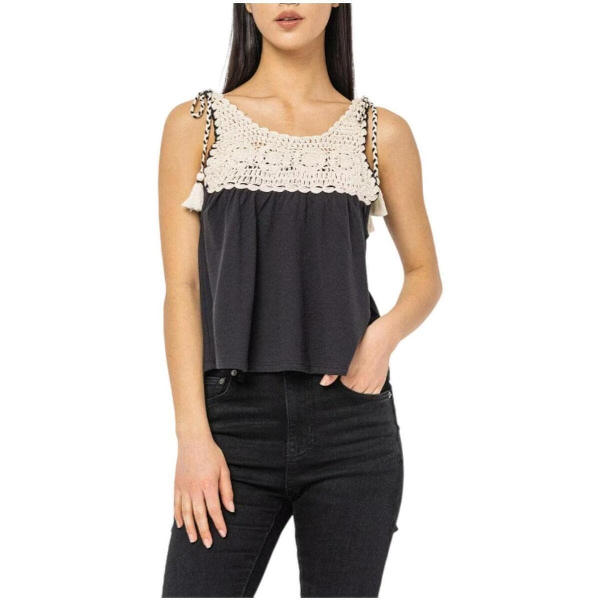 Women's T-Shirts Pepe Jeans Black