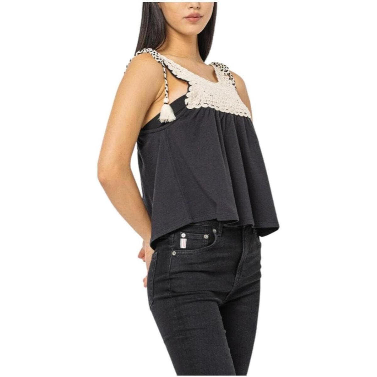 Women's T-Shirts Pepe Jeans Black