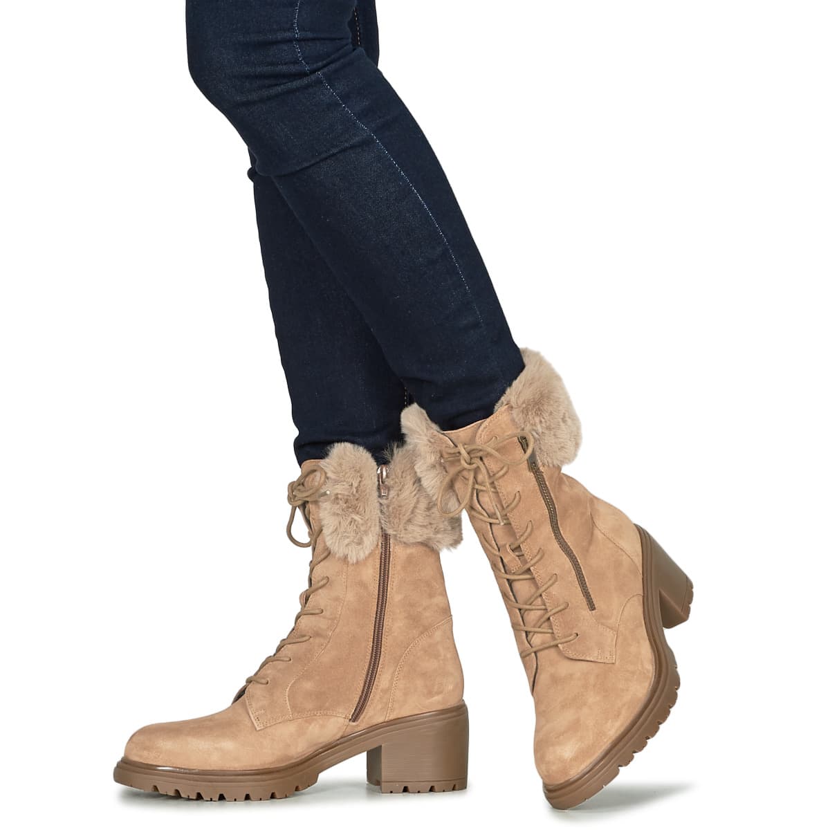 Women's Ankle Boots Geox Brown