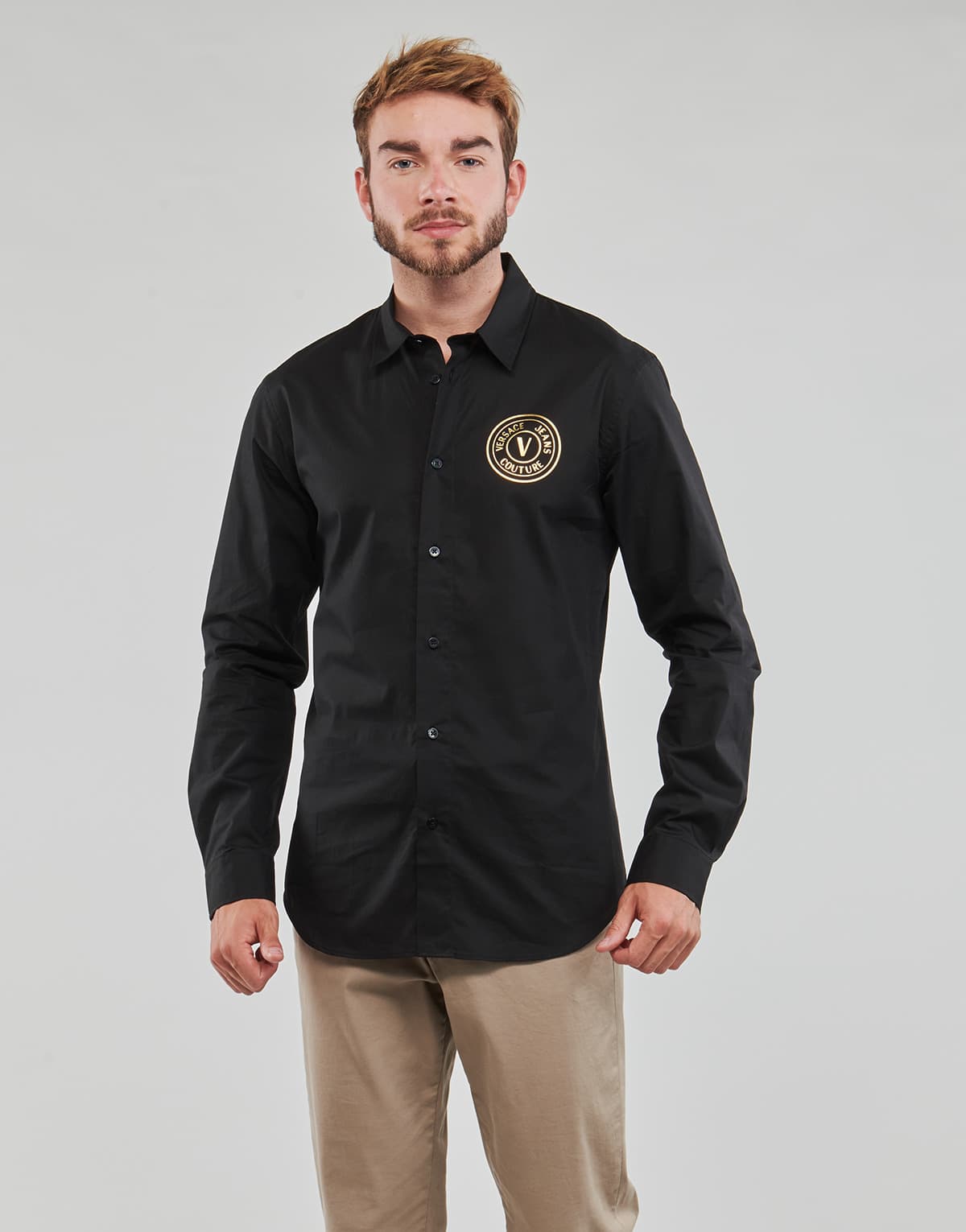 Men's Shirts Versace Jeans Couture Black