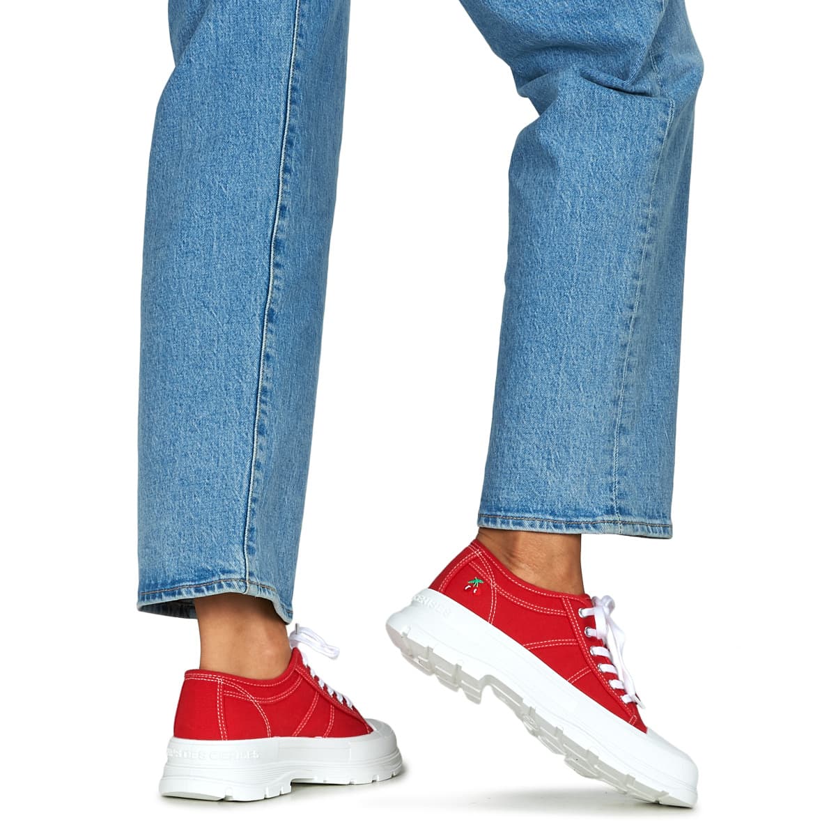 Women's Sneakers Le Temps des Cerises Red