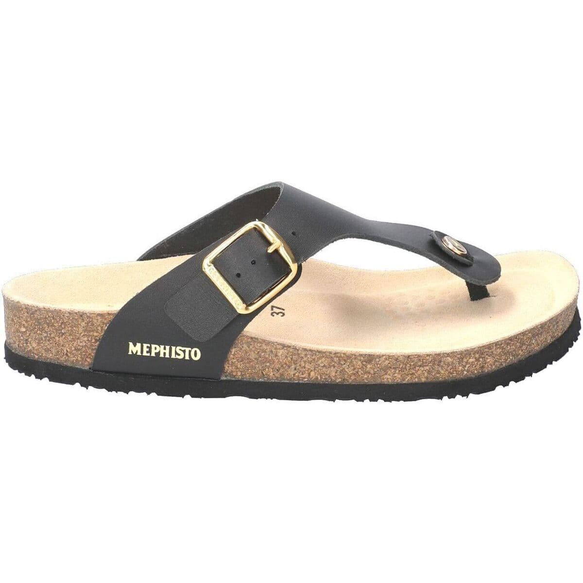 Women's Flip Flops Mephisto Black