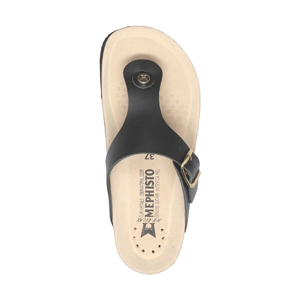 Women's Flip Flops Mephisto Black