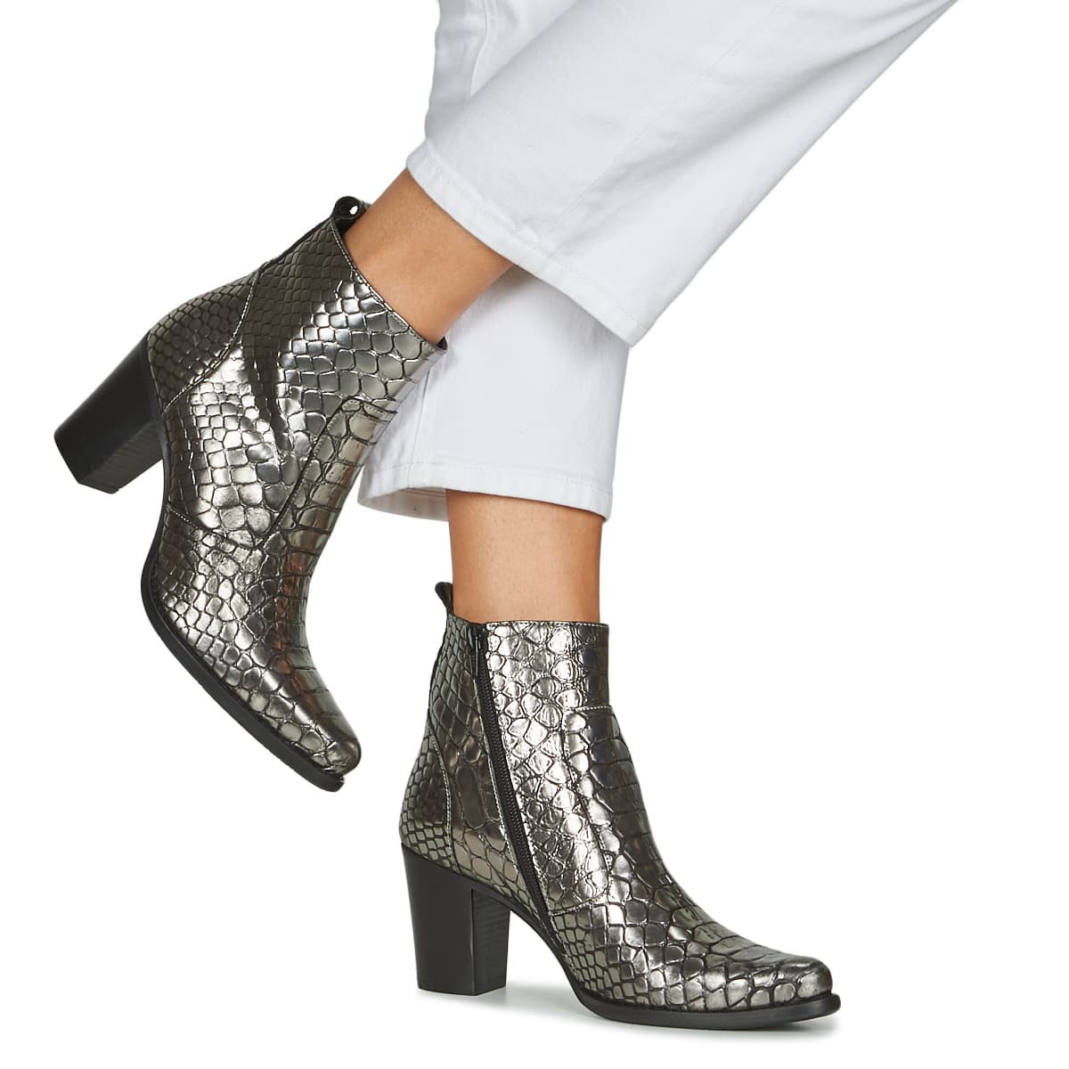 Women's Ankle Boots Regard Silver