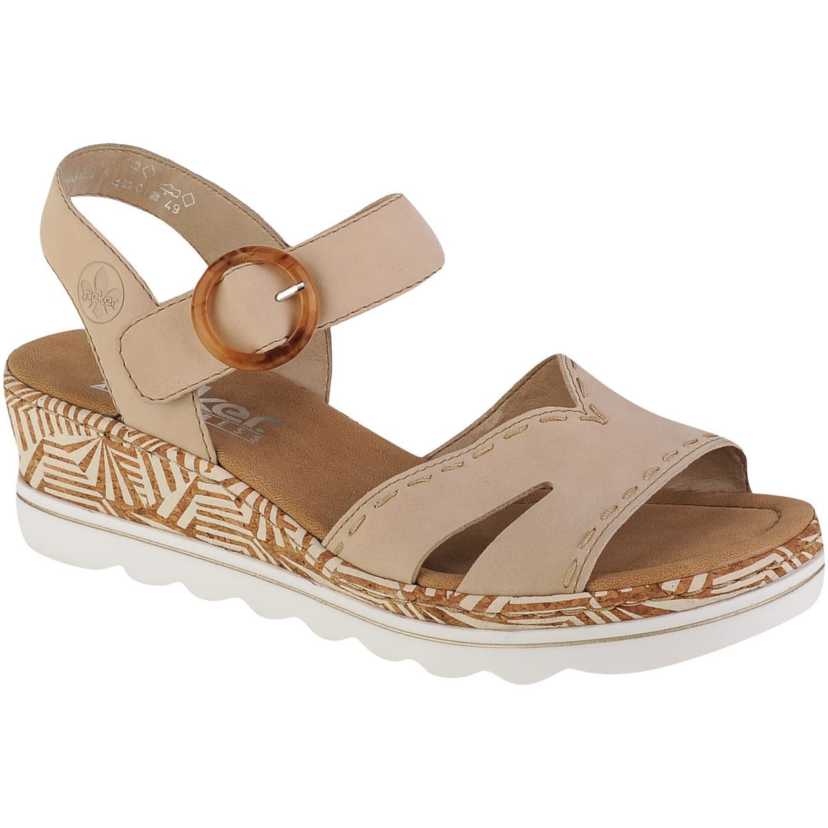 Women's Sports Sandals Rieker Beige