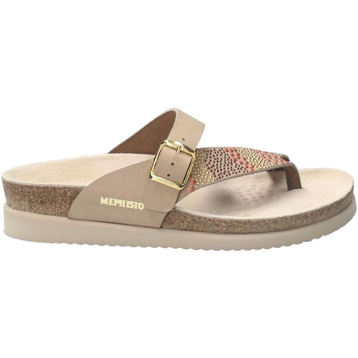 Women's Flip Flops Mephisto Beige