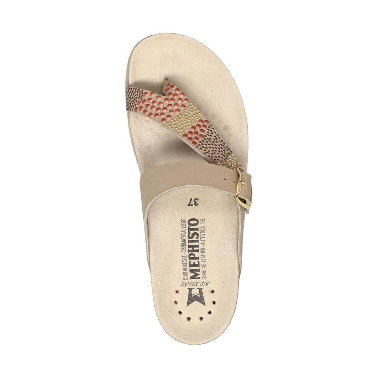 Women's Flip Flops Mephisto Beige