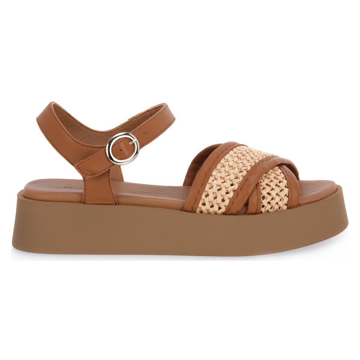 Σανδάλια με πλατφόρμα Frau RAFIA MACRAME ECRU