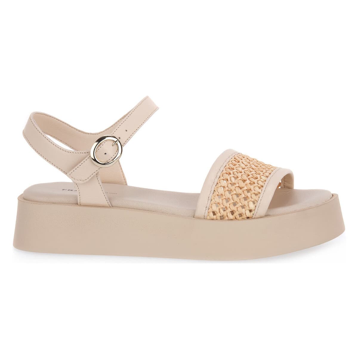 Σανδάλια με πλατφόρμα Frau RAFIA MACRAME ECRU