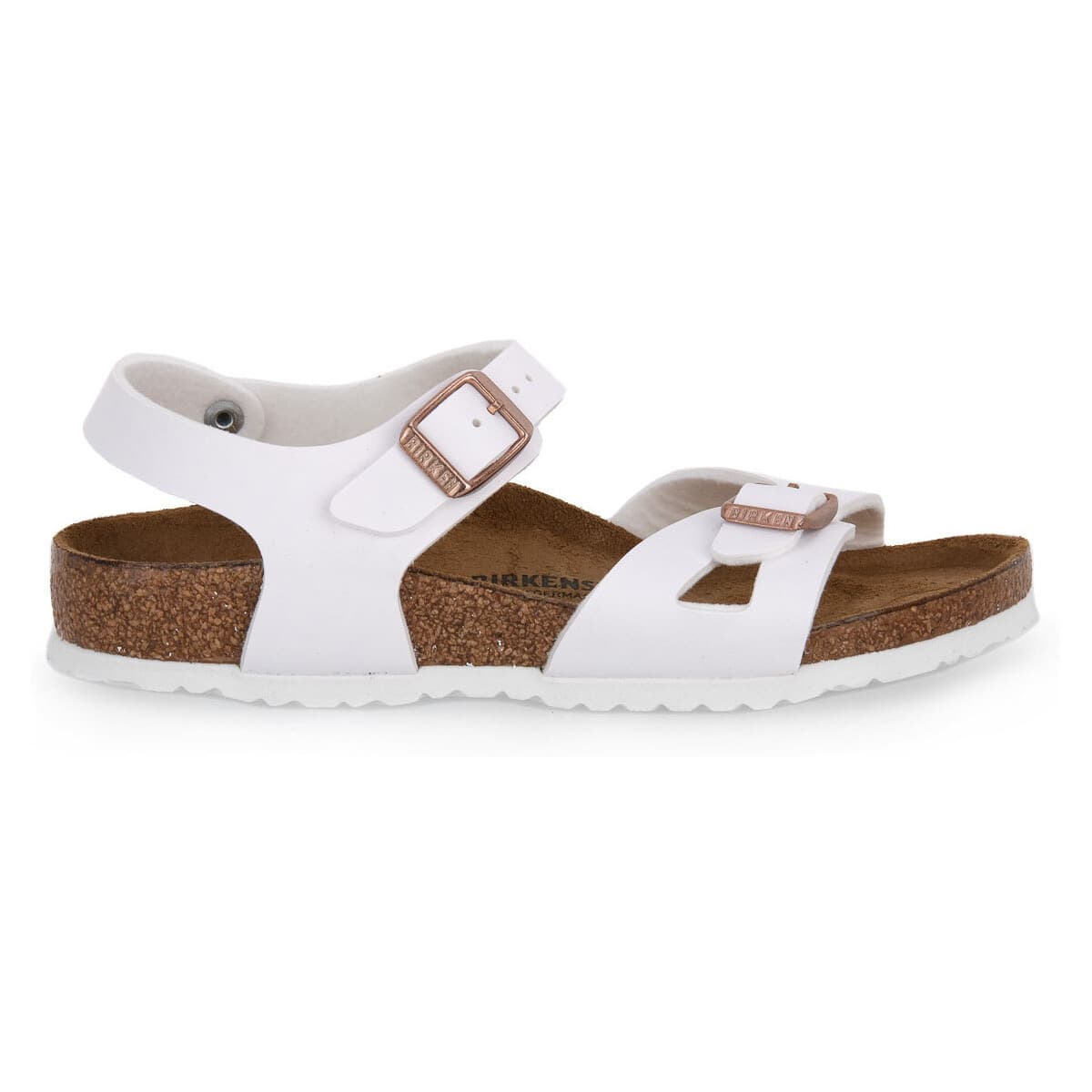 Σανδάλια χωρίς τακούνι BIRKENSTOCK RIO WHITE CALZ S
