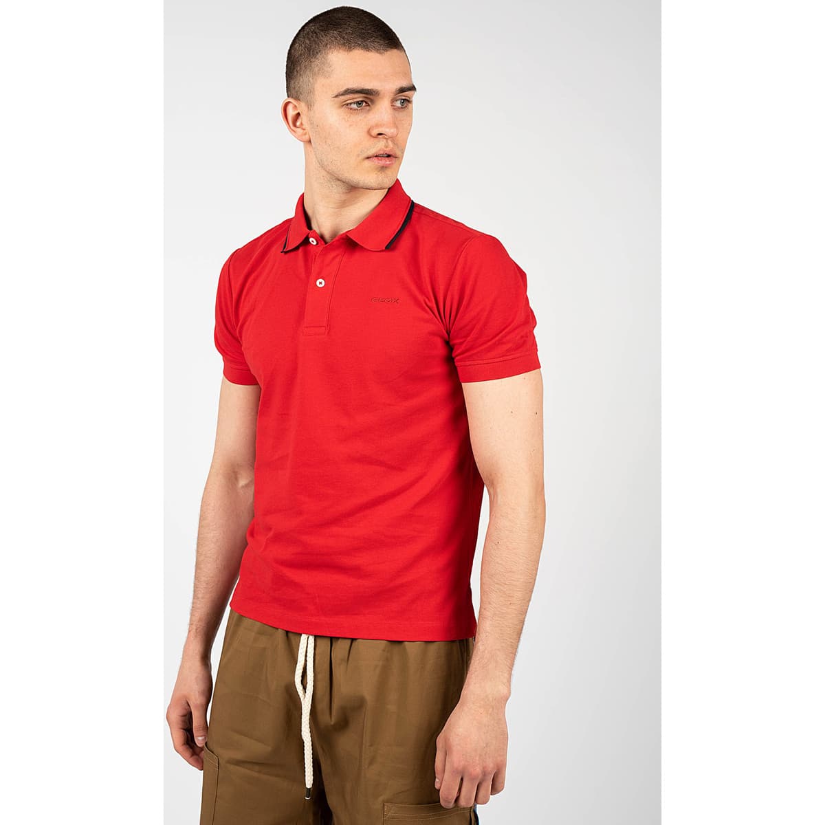 Men's Polo Shirts Geox Red