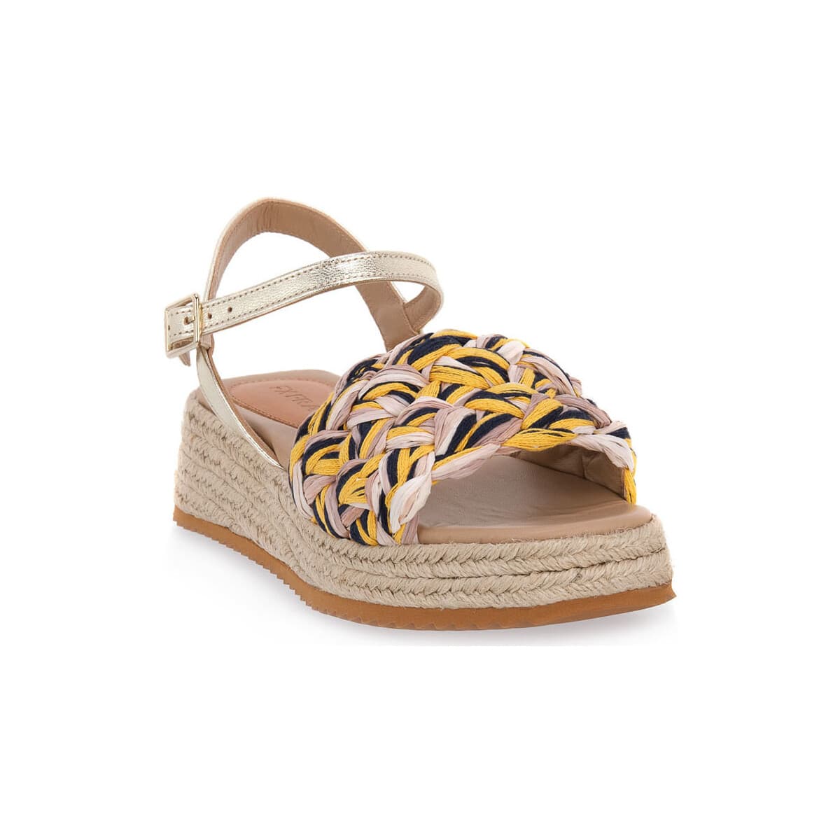 Σανδάλια με πλατφόρμα Frau FANCY RAFIA TRICOLOR