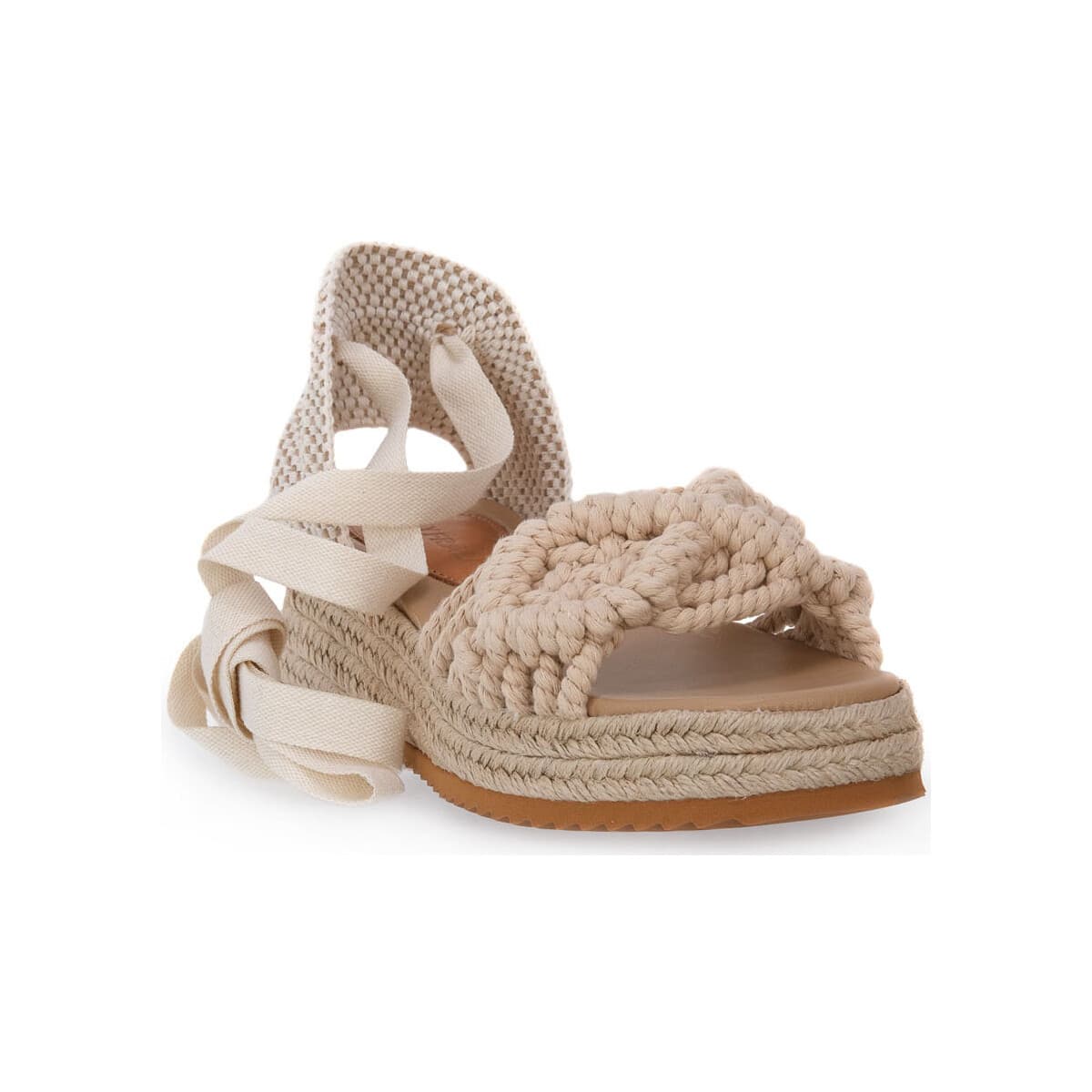 Σανδάλια με πλατφόρμα Frau FANCY MACRAME NATURAL